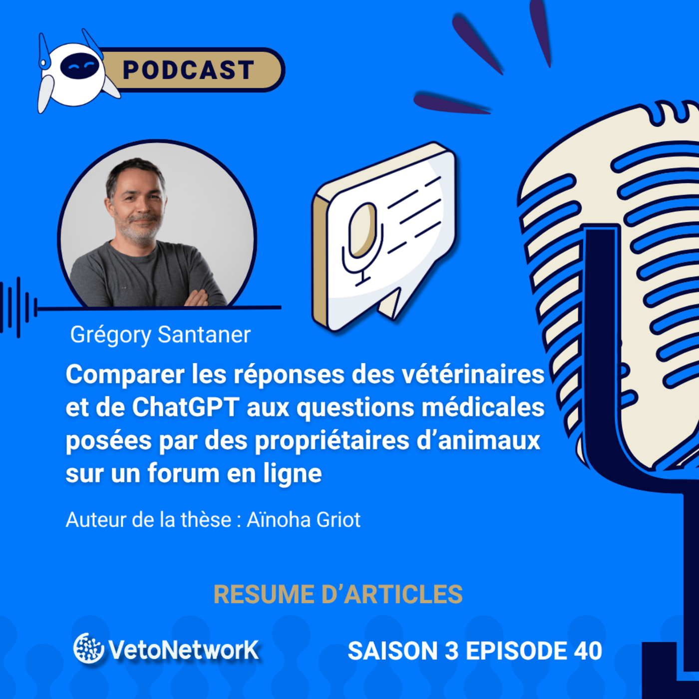 Comparer les réponses des vétérinaires et de ChatGPT episode artwork