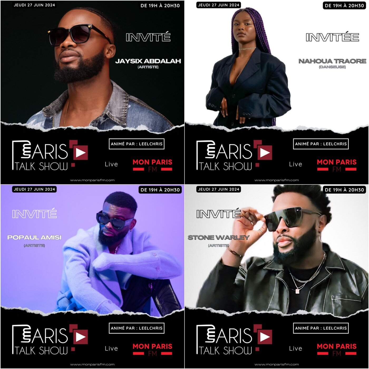 Jaysix Abdalah, Popaul Amisi, Stone Warley, Nahoua Traore, Tya