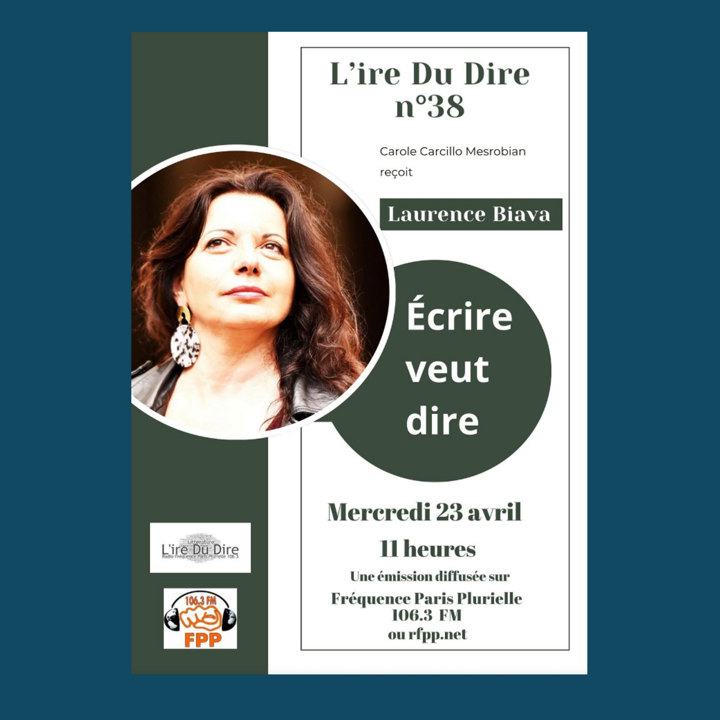 Quand écrire veut dire - rencontre avec Laurence Biava