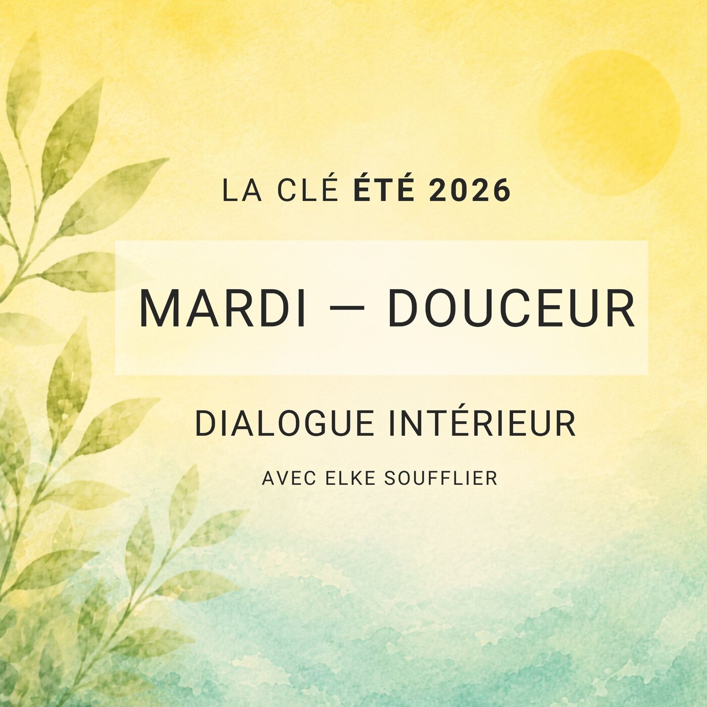☀️ Mardi Douceur — Vous n’avez pas besoin de tout reprendre d’un coup