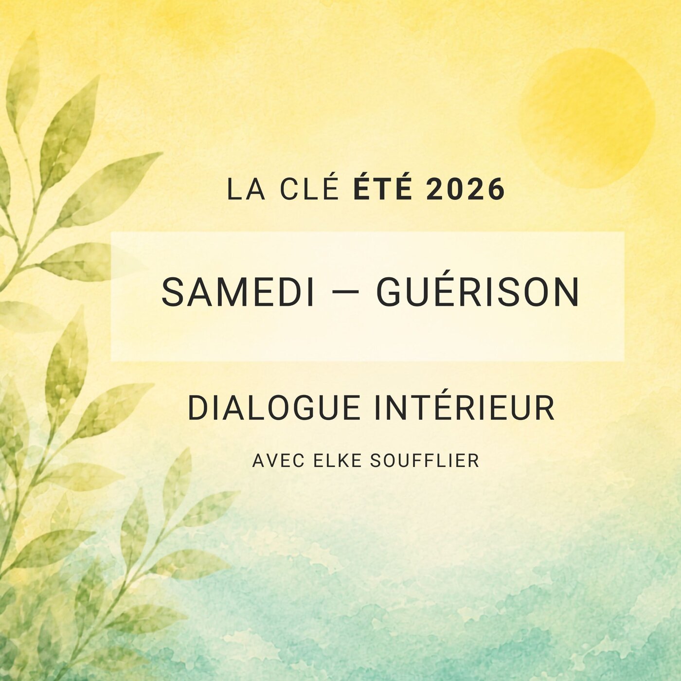 ☀️ Samedi Guérison —Votre authenticité mérite aussi sa place