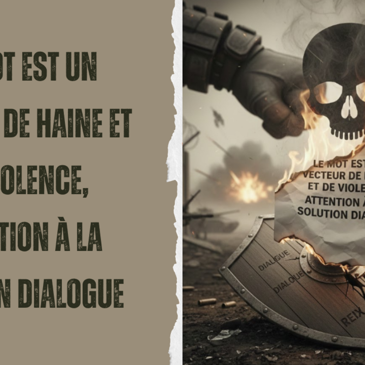 Hypnosophie #1260 : Le mot est un vecteur de haine et de violence, attention à la solution dialogue