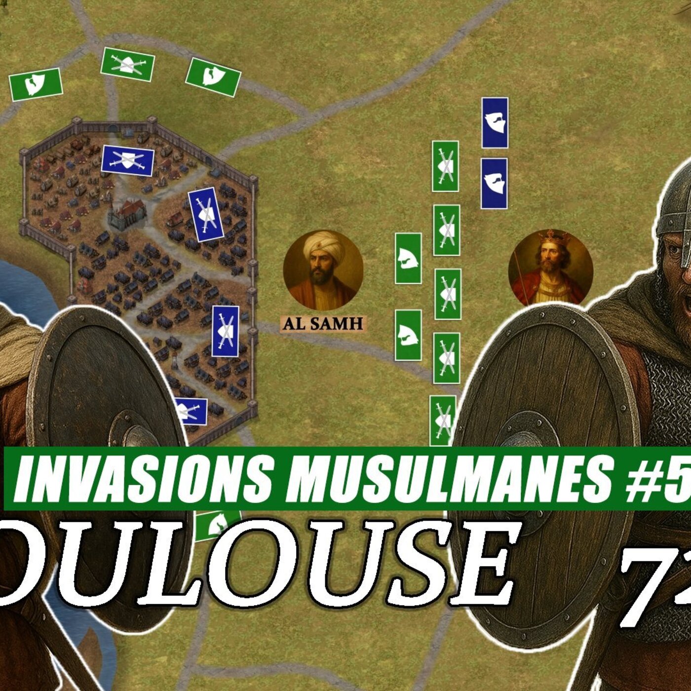 Bataille de Toulouse (721) - Eudes d'Aquitaine écrase les Arabes.