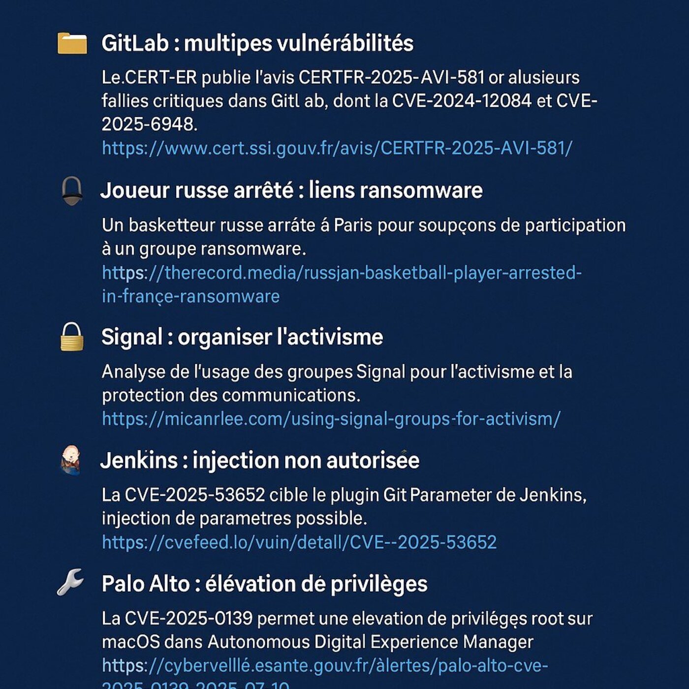RadioCSIRT – Votre actu Cybersécurité du Jeudi 10 Juillet 2025 (Ép. 351)