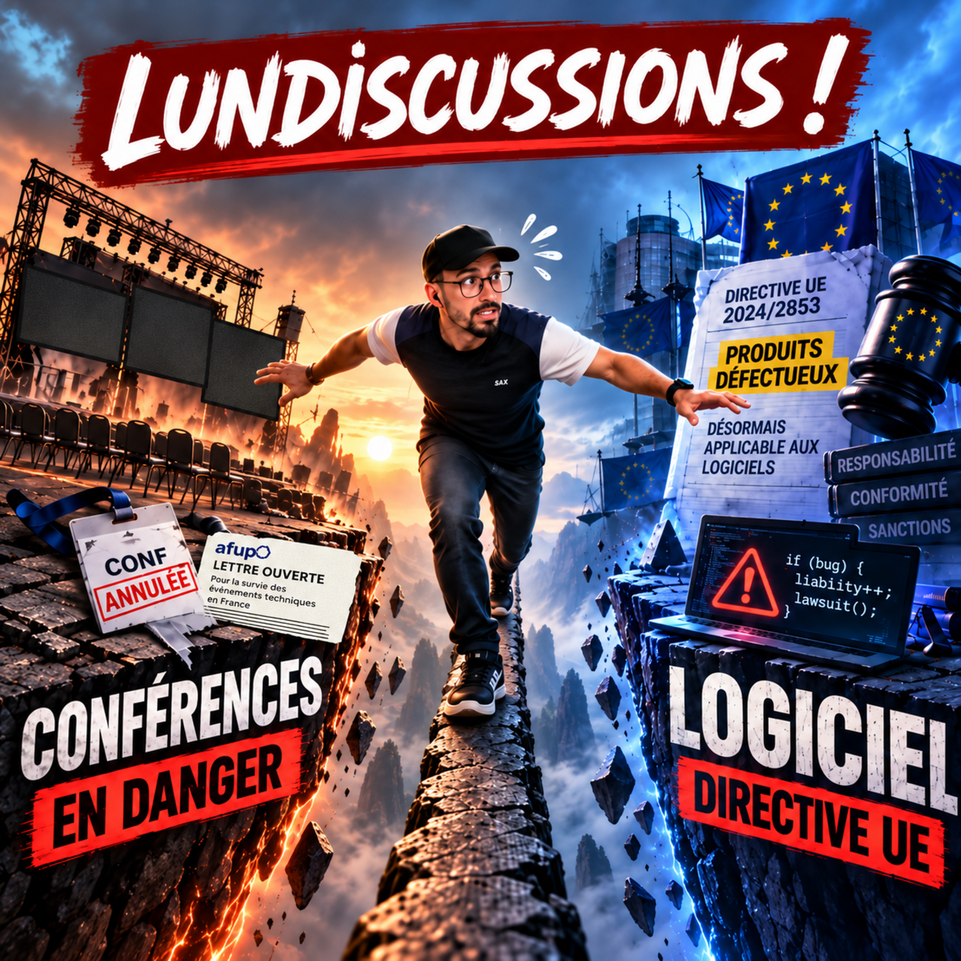 Lundiscussions ! Incertitudes sur les CONFÉRENCES et Directive Européenne sur le LOGICIEL 😰