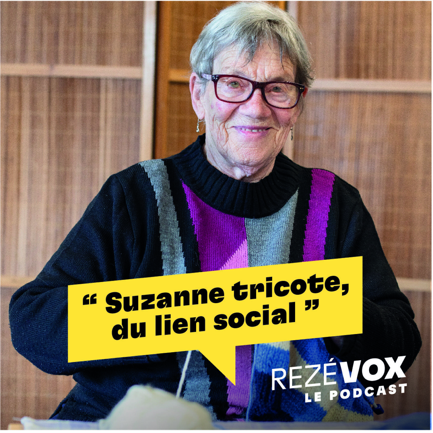 Suzanne Dezecot tricote du lien social
