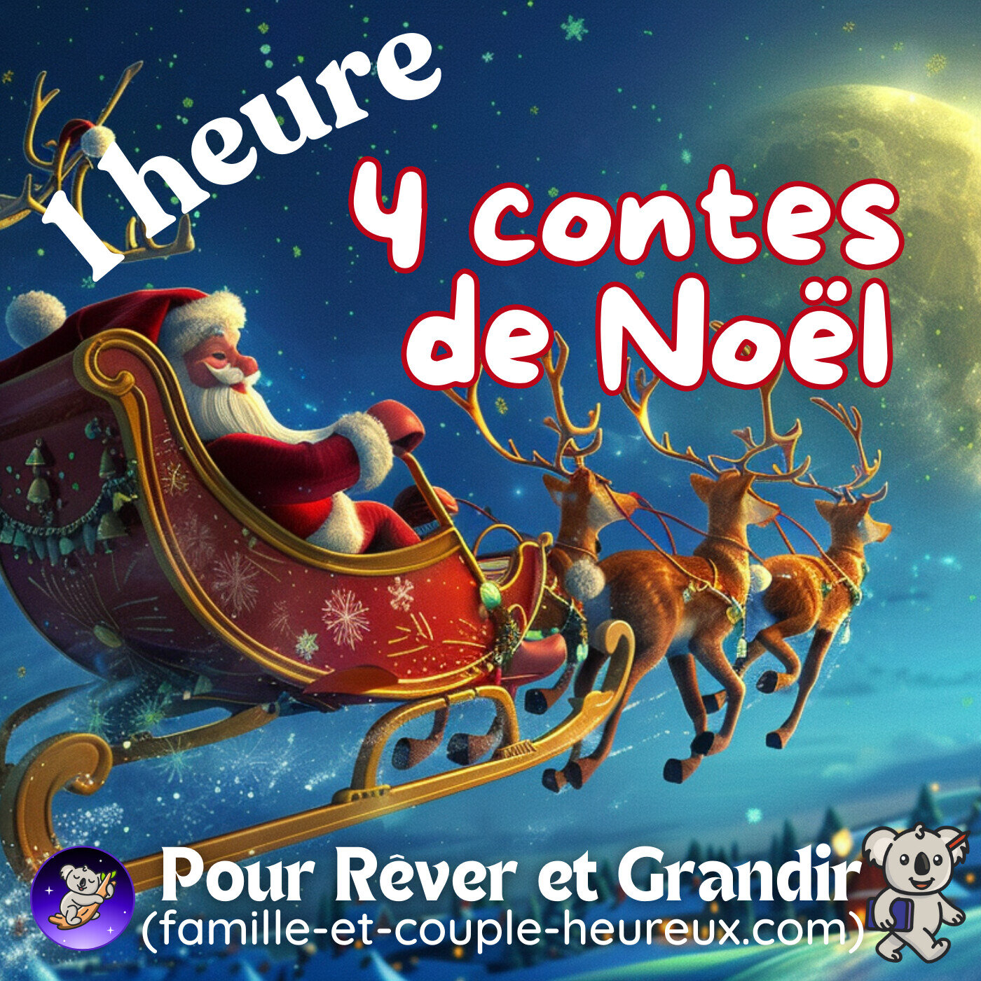 Couverture de 4 Nouveaux Contes de Noël 🎁🎅 | Histoires pour s’endormir 🌙 | Histoire de Noël | Voix douce Patricia